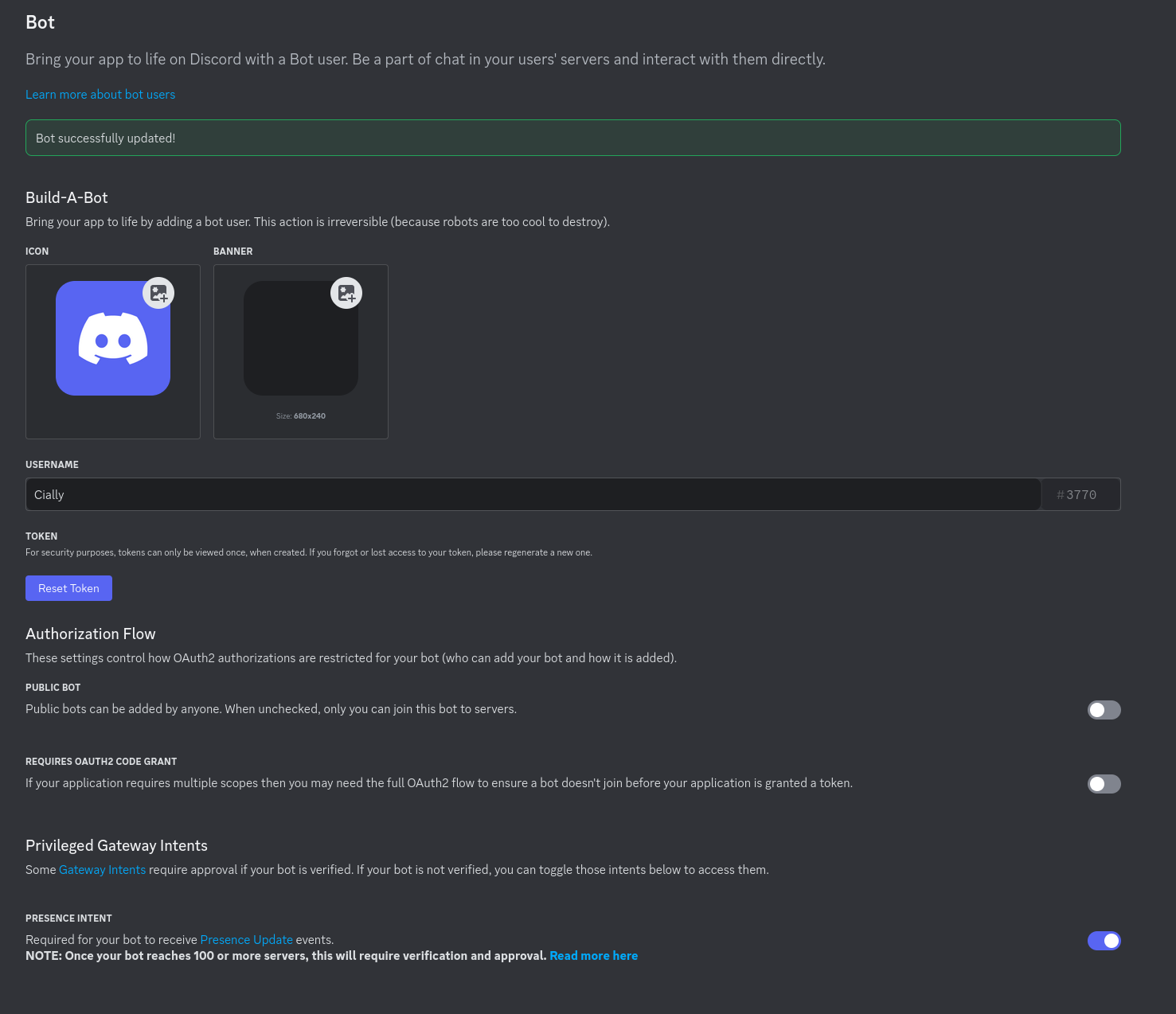 Cially Bot Page