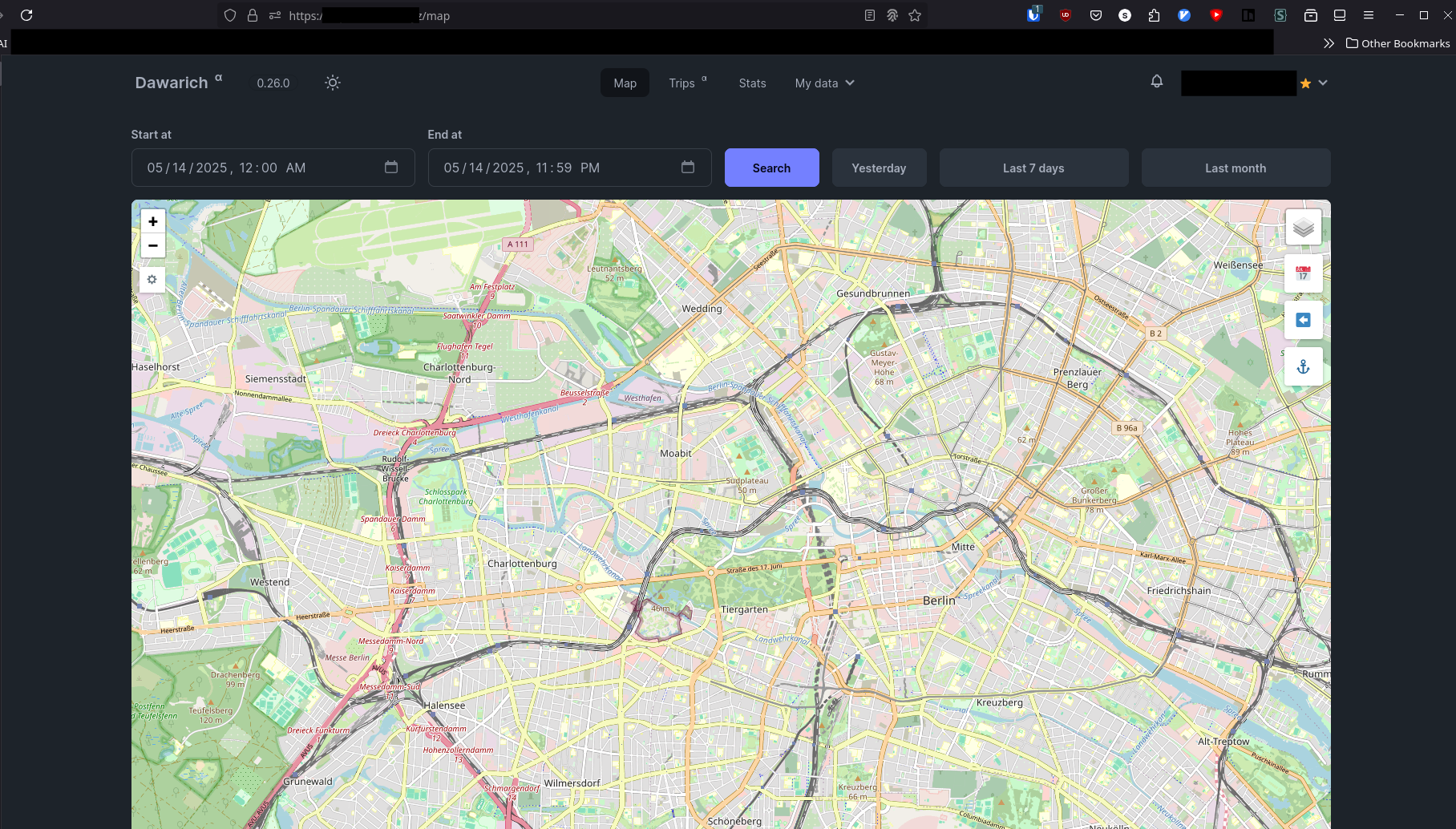 Dawarich screenshot